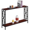 image:imageTown Square Metal Frame Console Table with Shelf Cherry  BlackCherryBlack