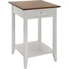 image:imageConvenience Concepts American Heritage 1Drawer End Table with Shelf DriftwoodWhiteDriftwoodWhite