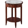 image:imageConvenience Concepts American Heritage Baldwin End Table with Drawer Mahogany  Faux Marble