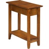 image:imageConvenience Concepts American Heritage Flip Top End Table 2325  Classic Narrow Chairside Accent with Hidden Storage amp Lower Shelf for Traditional Modern Living Room CherryWalnut