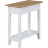 image:imageConvenience Concepts American Heritage Flip Top End Table with Charging Station and Shelf DriftwoodWhite