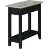 image:imageConvenience Concepts American Heritage Flip Top End Table with Charging Station and Shelf Faux BirchBlackFaux BirchBlack