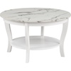 White Faux Marble/White