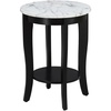 White Faux Marble Top/Black