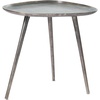 image:imageConvenience Concepts Bali Metal End Table 20  Modern Artisan Handcrafted Living Room Table Unique Cast Metal Family Room Side Table Triangular Bohemian Cocktail Style Antique SilverAntique Silver