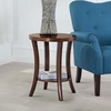 image:imageConvenience Concepts Charleston Round End Table 30  Classic Living Room Side Table with Storage Shelf for Transitional Living Room Family Room BlackEspresso