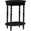 image:imageConvenience Concepts Classic Accents Brandi Oval End Table with Drawer 205  Classic Living Room Side Table with Storage Shelf Bedroom Nightstand BlackBlack