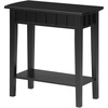 image:imageConvenience Concepts Dennis End Table with Shelf 24  Modern Living Room Side Table with Shelf Transitional Nightstand Wirebrush Dark GrayBlack