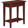 image:imageConvenience Concepts Dennis End Table with Shelf 24  Modern Living Room Side Table with Shelf Transitional Nightstand Wirebrush Dark GrayMahogany