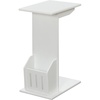 image:imageConvenience Concepts Designs2Go Abby C End Table 15  Traditional C Couch Table Classic Living Room Side Table with Magazine Holder Family Room Sliding End Table BlackWhite