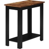 image:imageConvenience Concepts Designs2Go Baja Chairside End Table 2375 Modern Living Room Table with Storage Shelf Transitional Bedside Table Barnwood Black