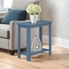 image:imageConvenience Concepts Designs2Go Baja Chairside End Table 2375 Modern Living Room Table with Storage Shelf Transitional Bedside Table WhiteDusty Blue