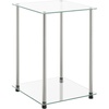 image:imageConvenience Concepts Designs2Go Classic Glass 2 Tier Square End Table 1575  Modern Side Table for Living Room Tempered Glass Table with Storage Shelves for Bathroom Bedroom Office GlassChrome