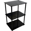image:imageConvenience Concepts Designs2Go Midnight Classic 3Tier Glass Square EndLamp Table Black GlassBlackBlack