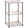 image:imageConvenience Concepts Designs2Go Midnight Classic 3Tier Glass Square EndLamp Table Black GlassGlass