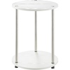 image:imageConvenience Concepts Designs2Go No Tools 2 Tier Round End Table 1575  Contemporary Modern Side Table with Storage Shelf for Family Room Office Den BlackWhite