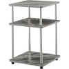image:imageConvenience Concepts Designs2Go No Tools 3Tier End Table Faux Gray MarbleChromeFaux Gray Marble  Chrome
