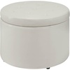 image:imageConvenience Concepts Designs4Comfort Round Shoe Ottoman Ivory