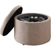 image:imageConvenience Concepts Designs4Comfort Round Shoe Ottoman Tan FabricTan Fabric