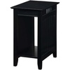 image:imageConvenience Concepts Edison End Table with Charging Station DriftwoodWhiteBlack