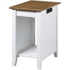 image:imageConvenience Concepts Edison End Table with Charging Station DriftwoodWhiteDriftwoodWhite