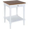 image:imageConvenience Concepts French Country 1 Drawer End Table with Shelf Dark WalnutWhiteDark WalnutWhite