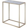 image:imageConvenience Concepts Gold Coast Faux Marble Chairside Table Faux Marble  GoldFaux Marble  Gold