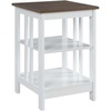 image:imageConvenience Concepts Mission End Table with Shelves BlackDriftwoodWhite