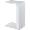 image:imageConvenience Concepts Northfield Admiral C Shaped End Table 18  Contemporary Modern C Shaped Side Table Minimalist Couch Sliding End Table for Living Room WhiteWhite