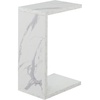 image:imageConvenience Concepts Northfield Admiral C Shaped End Table 18  Contemporary Modern C Shaped Side Table Minimalist Couch Sliding End Table for Living Room WhiteWhite Faux Marble