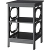 image:imageConvenience Concepts Omega End Table with Shelves Cobalt BlueBlack