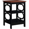 image:imageConvenience Concepts Omega End Table with Shelves Cobalt BlueCherry TopBlack