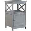 image:imageConvenience Concepts Oxford End Table with Storage Cabinet and Shelf BlackGrey