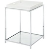 image:imageConvenience Concepts Palm Beach End Table with Shelf and Removable Trays WhiteWhite