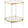 image:imageConvenience Concepts Royal Crest 2 Tier Acrylic Glass End Table GlassGoldGlassGold