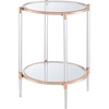 image:imageConvenience Concepts Royal Crest 2 Tier Acrylic Glass End Table GlassGoldRose GoldGlass