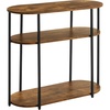image:imageConvenience Concepts Simon Oval Hall Table 2375  3Tier Oval Entryway Table for Family Room Modern Storage Shelves for Display in Living Room Barnwood BlackBarnwoodBlack