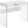 White Faux Marble/Glass