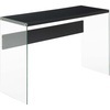 image:imageConvenience Concepts SoHo Console TableDesk Weathered WhiteBlackGlass