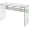 image:imageConvenience Concepts SoHo Console TableDesk Weathered WhiteFaux White Marble