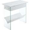 image:imageConvenience Concepts SoHo Flip Top End Table with Charging Station White Faux MarbleWhite
