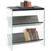image:imageConvenience Concepts Soho Bookcase White  GlassWeathered Gray  Glass