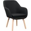 image:imageConvenience Concepts Take a Seat Charlotte Accent Chair Black Faux LeatherBlack Linen