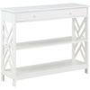 image:imageConvenience Concepts Titan 1 Drawer Console Table with Shelves GrayWhite