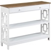 image:imageConvenience Concepts Town Square 1 Drawer Console Table GrayDriftwoodWhite