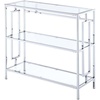 image:imageConvenience Concepts Town Square Chrome 3 Tier Bookcase Clear Glass  Chrome Frame