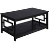 image:imageConvenience Concepts Town Square Coffee Table with Shelf GrayBlack