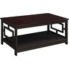 image:imageConvenience Concepts Town Square Coffee Table with Shelf GrayEspresso