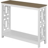 image:imageConvenience Concepts Town Square Console Table with Shelf DriftwoodWhiteDriftwoodWhite