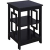 image:imageConvenience Concepts Town Square End Table with Shelves DriftwoodWhiteBlack